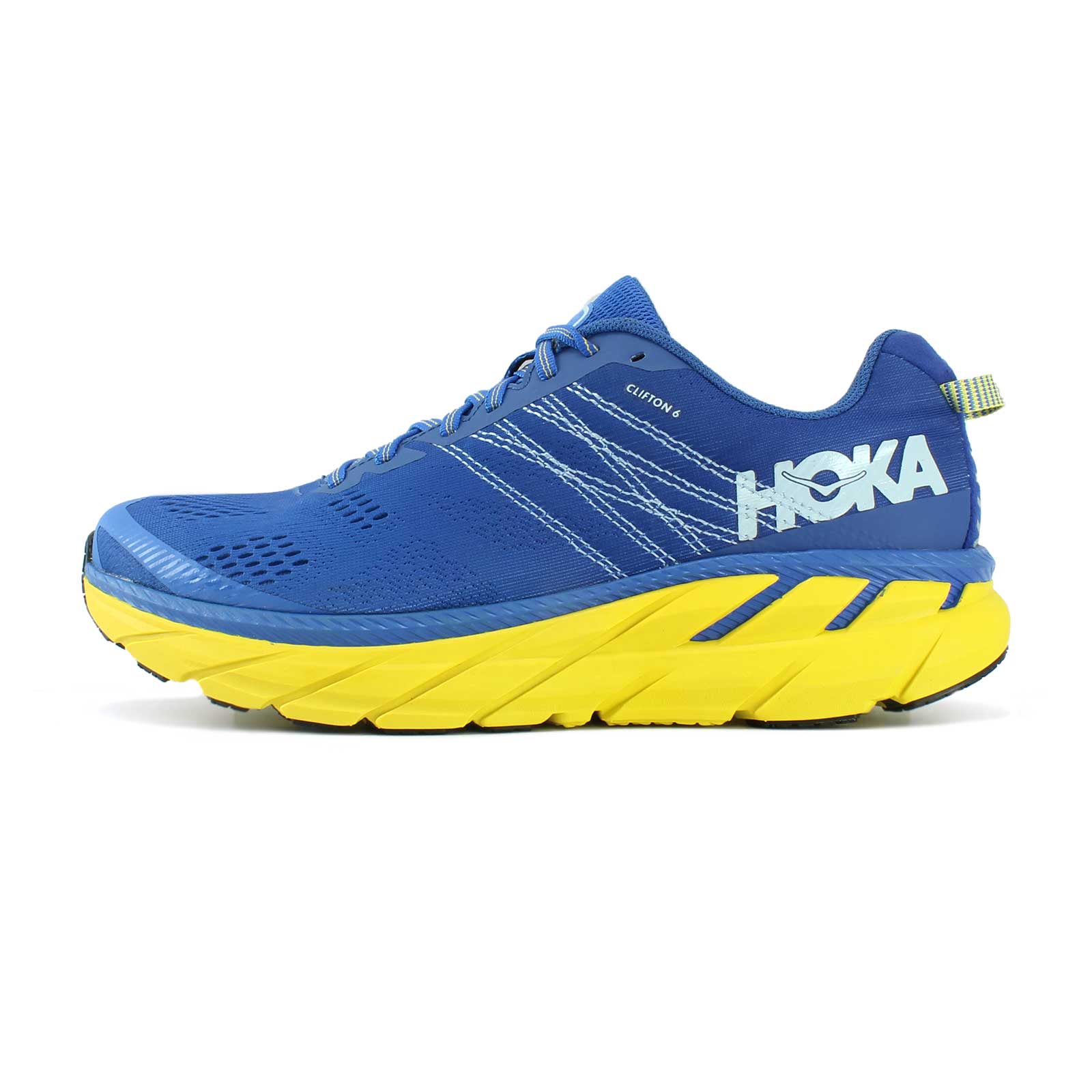 hoka clifton 6 blue yellow