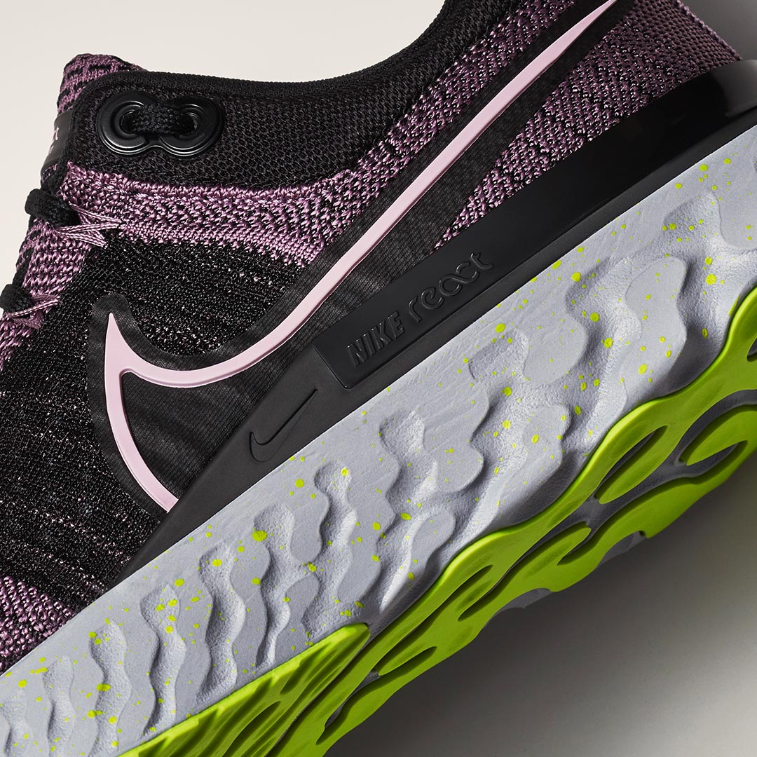 Nike React Infinity Run Flyknit 2 detail shot of side