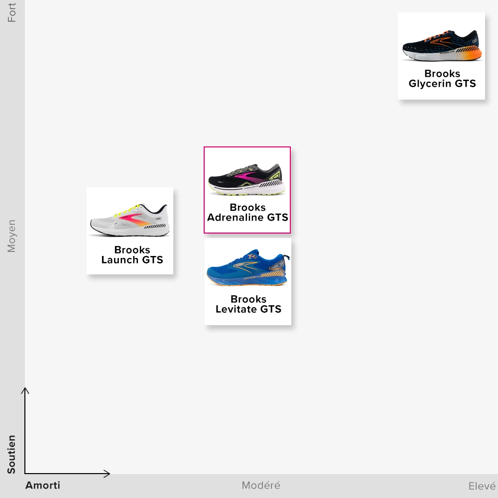 Brooks GTS shoe matrix