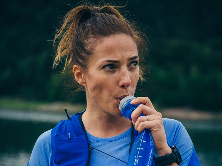 Drinking during running