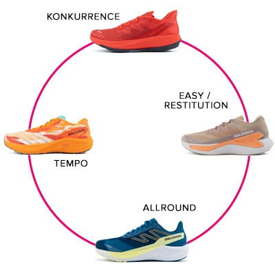 ROTATION AF FORSKELLIGE Salomon-SKO