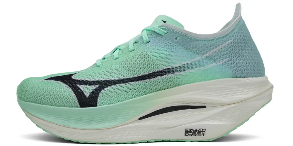 Mizuno Wave Rebellion Pro Vue côté gauche